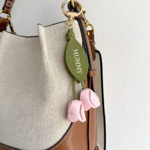 Personalised Flower Bag Charm